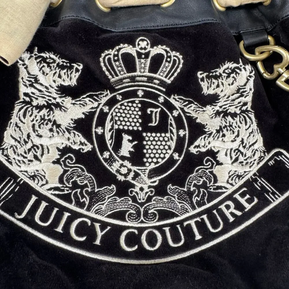 Vintage 2002 Juicy Couture Y2K RARE Velour Daydreamer Tote Bag Scottie Charm - Picture 2 of 16